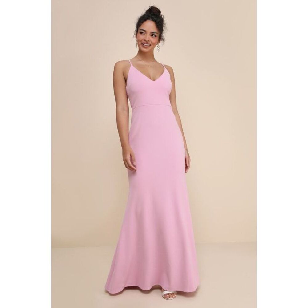 Lulus Infinite Glory Pink Maxi Dress - Size L